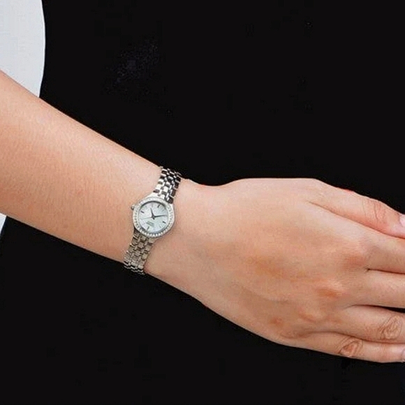 NWT CITIZEN WOMEN'S WATCH EJ6040-51D, w/ MOTHER OF PEARL & SWAROVSKI CRY… - Picture 8 of 10